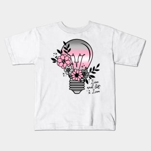 Demigirl Light Bulb with Flowers Kids T-Shirt